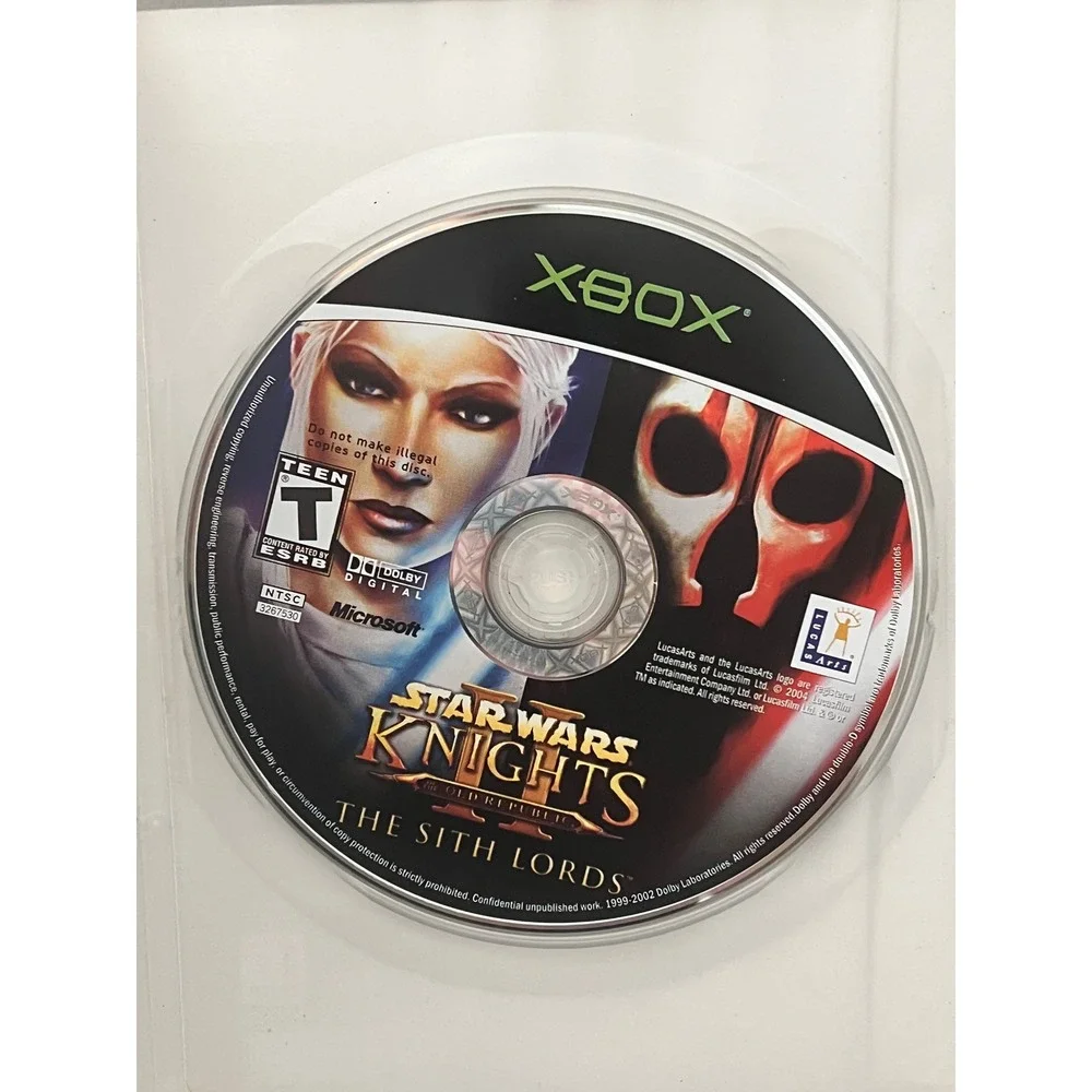Star Wars Knights of the Old Republic II The Sith Lords Microsoft Xbox KOTOR 2